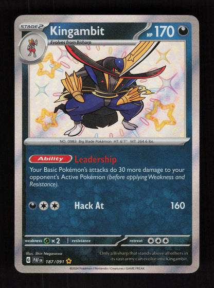 Kingambit 187/091 - Shiny Rare - SV: Paldean Fates