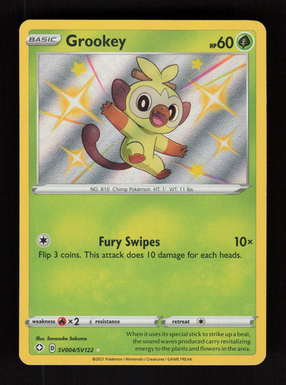 Grookey SV004/SV122 - Shiny Holo - Shining Fates