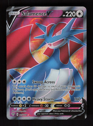 Salamence V 185/189 - Ultra Rare - SWSH03: Darkness Ablaze