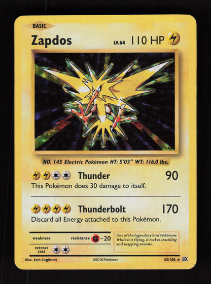 Zapdos 42/108 – Holo Rare - XY Evolutions