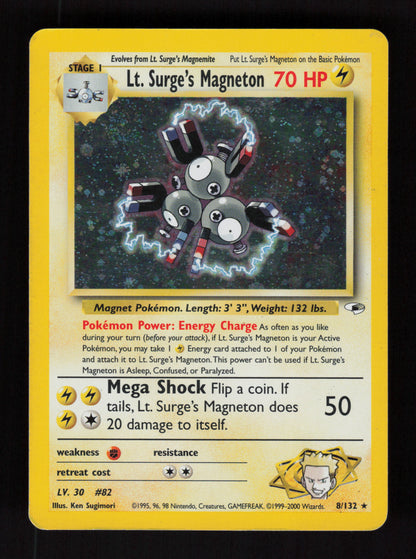 Lt. Surge's Magneton 8/132 - Holo Rare - Gym Heroes