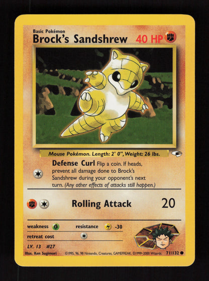 Brock's Sandshrew 71/132 - Gym Heroes