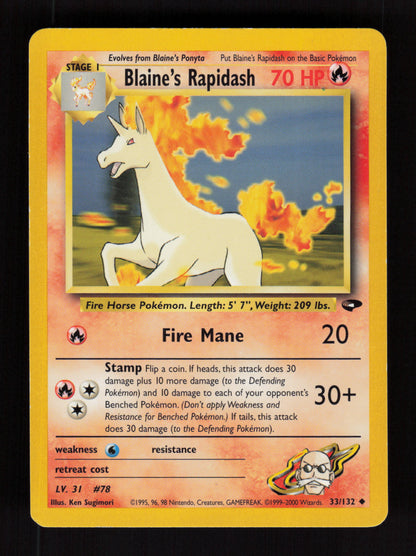Blaine's Rapidash 33/132 - Gym Challange