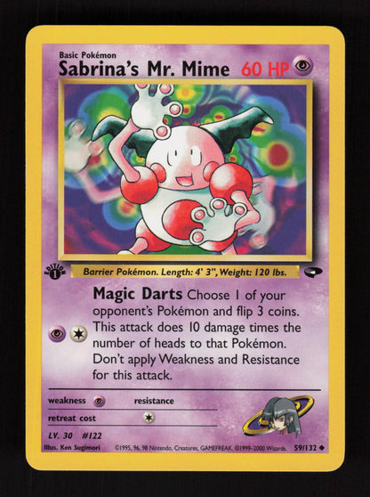 Sabrina's Mr. Mime 59/132 - 1st Edition - Gym Challenge