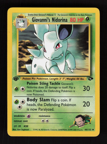 Giovanni's Nidorina 44/132 - 1st Edition - Gym Challenge