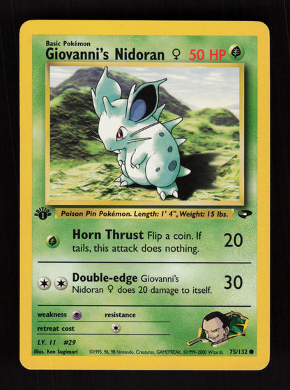 Giovanni's Nidoran 75/132 - 1st Edition - Gym Challenge
