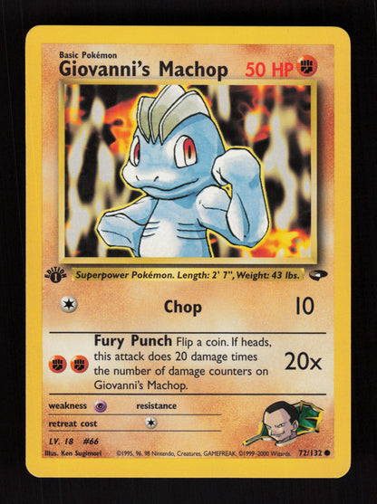 Giovanni's Machop 72/132 - 1st Edition - Gym Challenge