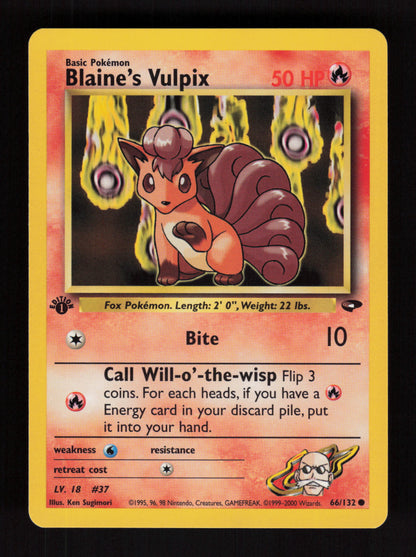 Blaine's Vulpix 66/132 - 1st Edition - Gym Challenge