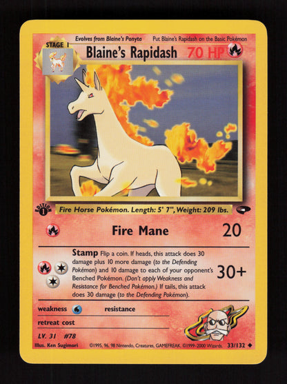 Blaine's Rapidash 33/132 - 1st Edition - Gym Challenge