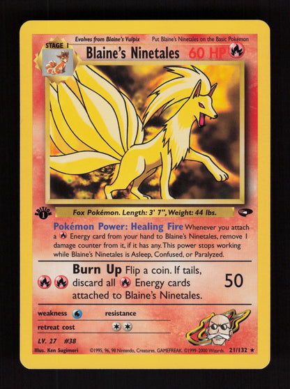 Blaine's Ninetales 21/132 - 1st Edition - Gym Challenge
