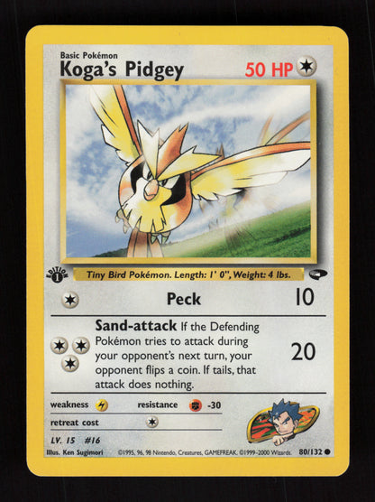 Koga's Pidgey 80/132 - 1st Edition - Gym Challenge