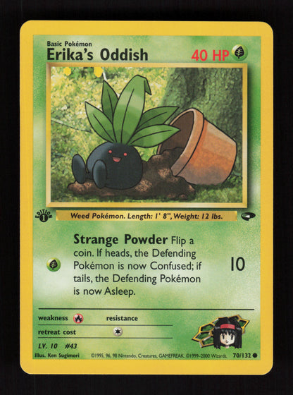 Erika's oddish 70/132 - 1st Edition - Gym Challenge
