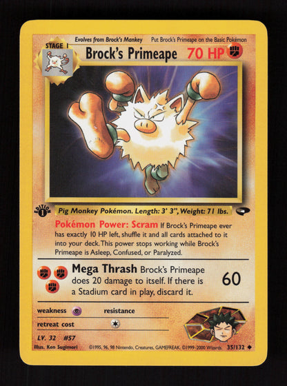 Brock's Primeape 35/132 - 1st Edition - Gym Challenge