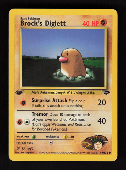 Brock's Diglett 67/132 - 1st Edition - Gym Challenge