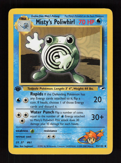 Misty's Poliwhirl 53/132 - 1st Edition - Gym Heroes