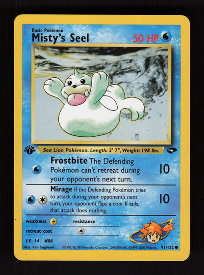 Misty's Seel 91/132 - 1st Edition - Gym Challenge