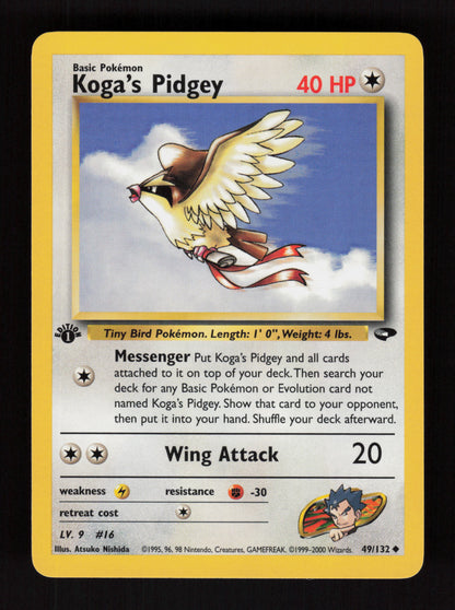 Koga's Pidgey 49/132 - 1st Edition - Gym Challenge