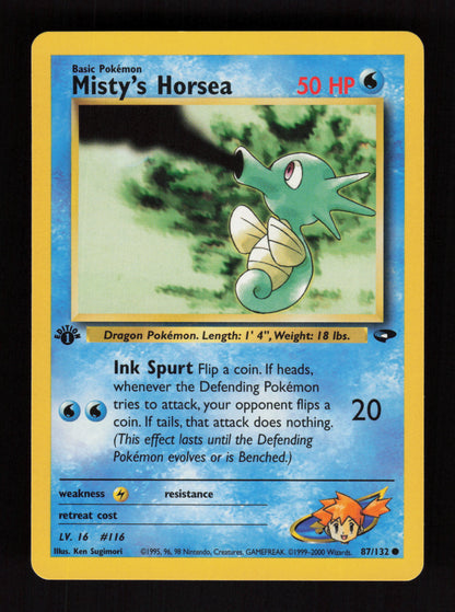 Misty's Horsea 87/132 - 1st Edition - Gym Challenge