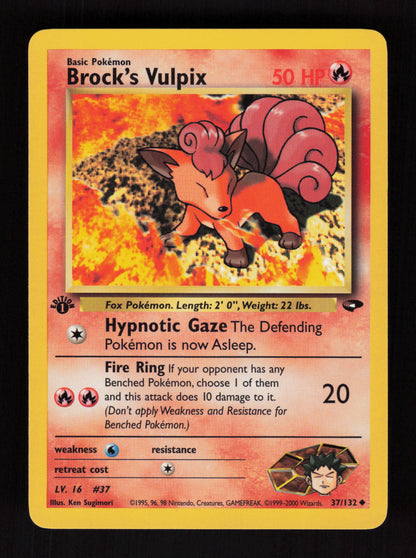 Brock's Vulpix 37/132 - 1st Edition - Gym Challenge