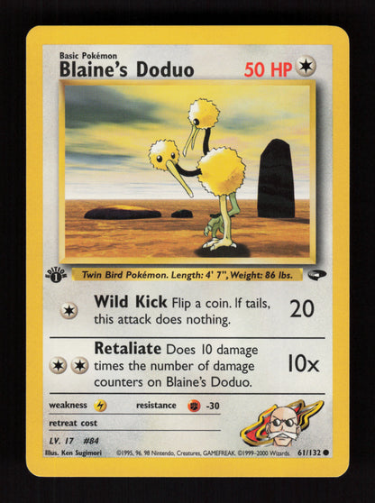 Blaine's Doduo 61/132 - 1st Edition - Gym Challenge