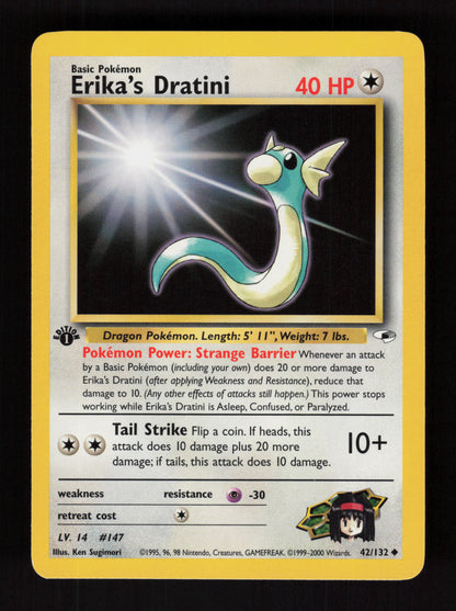 Erika's Dratini 42/132 - 1st Edition - Gym Heroes