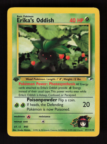 Erika's Oddish 47/132 - 1st Edition - Gym Heroes