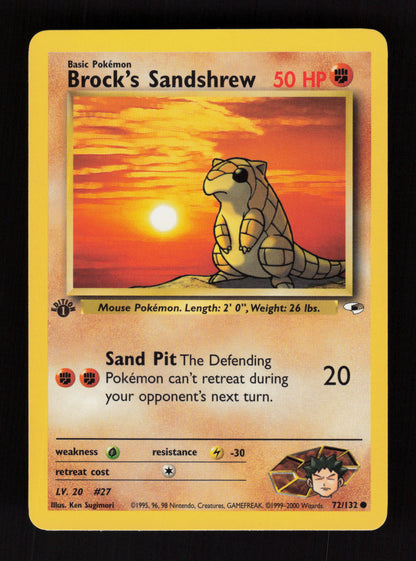 Brock's Sandshrew 72/132 - 1st Edition - Gym Heroes