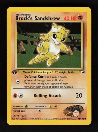 Brock's Sandshrew 71/132 - 1st Edition - Gym Heroes
