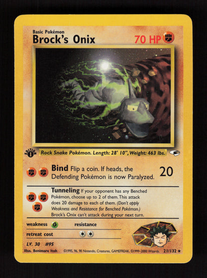 Brock's Onix 21/132 - 1st Edition - Gym Heroes