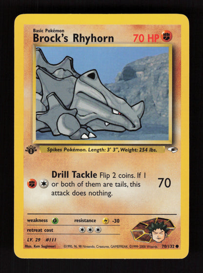 Brock's Rhyhorn 70/132 - 1st Edition - Gym Heroes