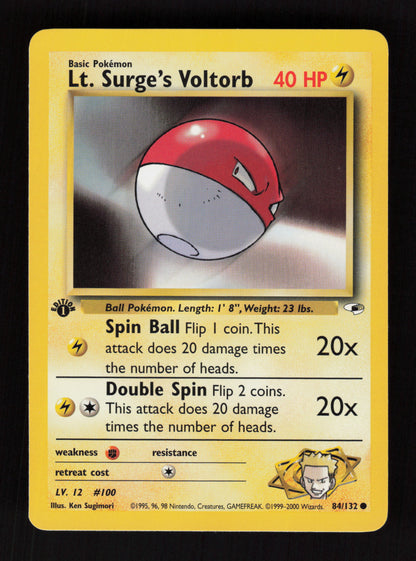 Lt. Surge's Voltorb 84/132 - 1st Edition - Gym Heroes