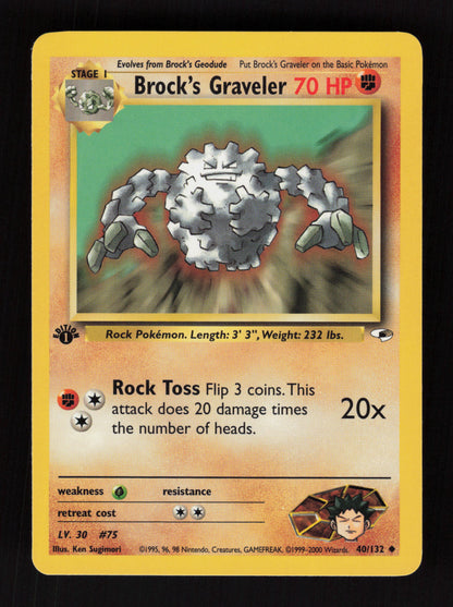 Brock's Graveler 40/132 - 1st Edition - Gym Heroes