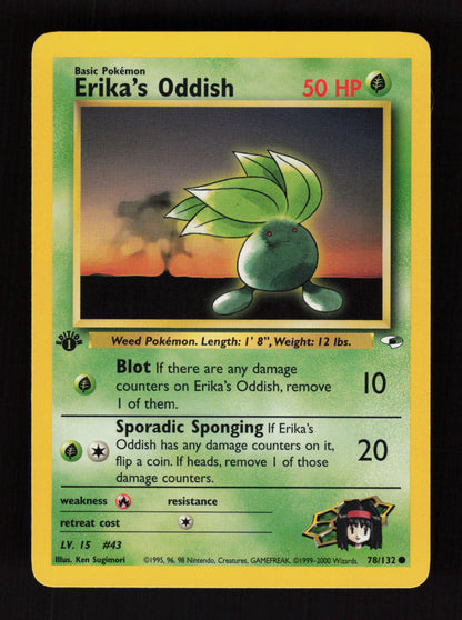 Erika's Oddish 78/132 - 1st Edition - Gym Heroes