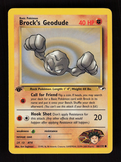 Brock's Geodude 66/132 - 1st Edition - Gym Heroes