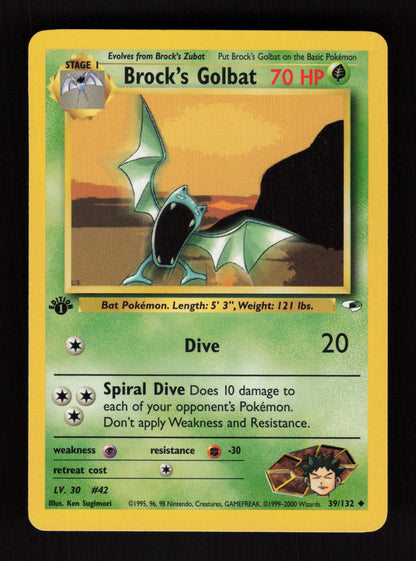 Brock's Golbat 39/132 - 1st Edition - Gym Heroes