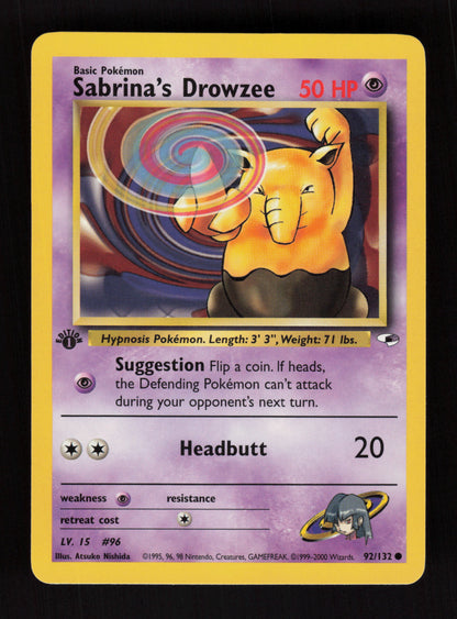 Sabrina's Drowzee 92/132 - 1st Edition - Gym Heroes