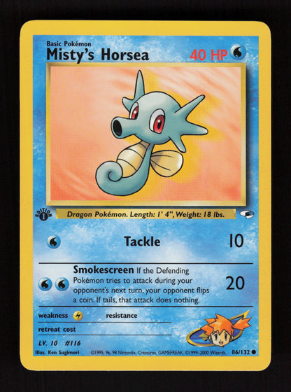 Misty's Horsea 86/132 - 1st Edition - Gym Heroes