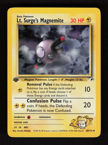 Lt. Surge's Magnemite 50/132 - 1st Edition - Gym Heroes