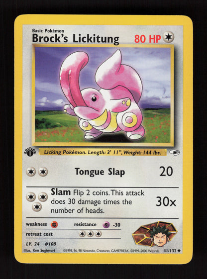 Brock's Lickitung 41/132 - 1st Edition - Gym Heroes