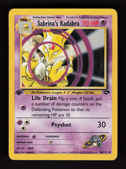 Sabrina's Kadabra 58/132 - 1st Edition - Gym Challenge