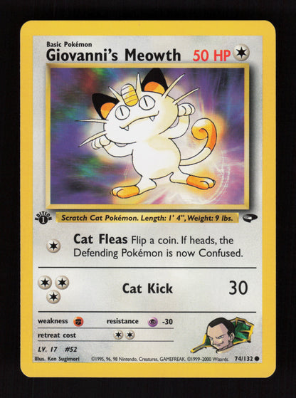 Giovanni's Meowth 74/132 - 1st Edition - Gym Challenge