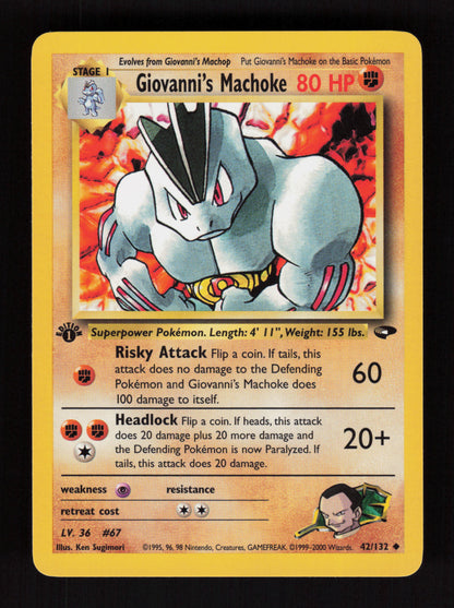 Giovanni's Machoke 42/132 - 1st Edition - Gym Challenge