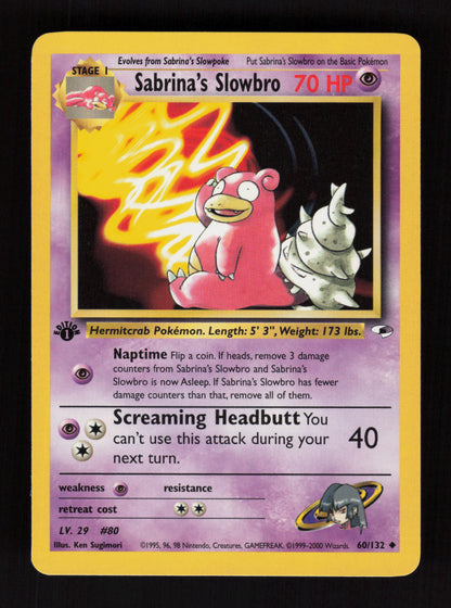 Sabrina's Slowbro 60/132 - 1st Edition - Gym Heroes