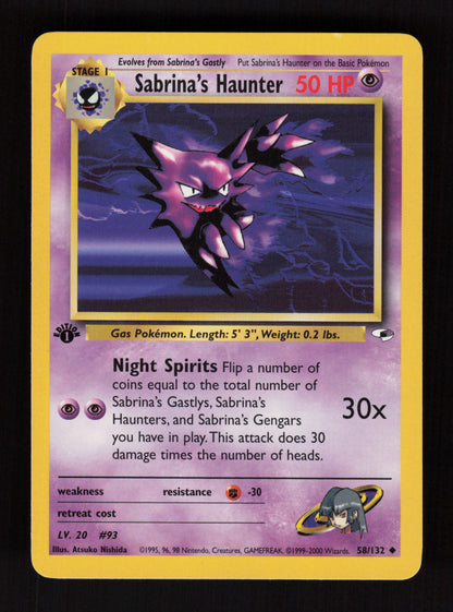 Sabrina's Haunter 58/132 - 1st Edition - Gym Heroes