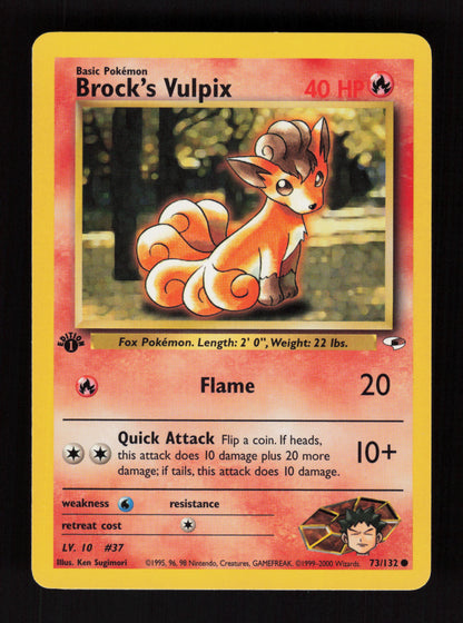 Brock's Vulpix 73/132 - 1st Edition - Gym Heroes