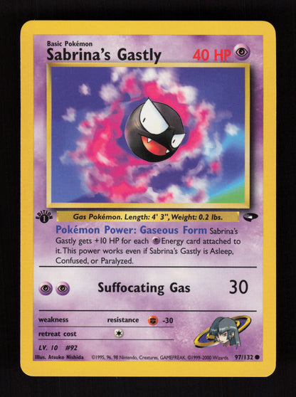 Sabrina's Gastly 97/132 - 1st Edition - Gym Challenge