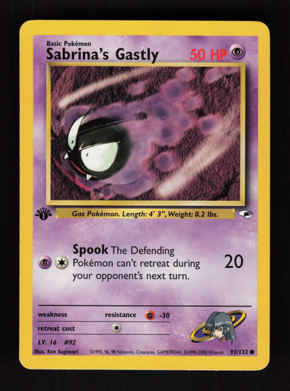 Sabrina's Gastly 93/132 - 1st Edition - Gym Heroes