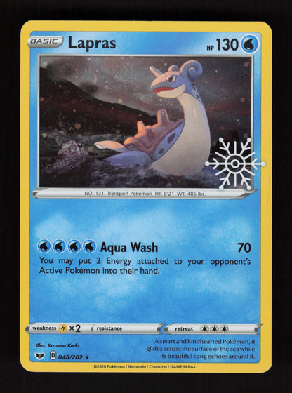 Lapras 048/202 holiday calendar - Snowflake stamp - Sword & Shield Base