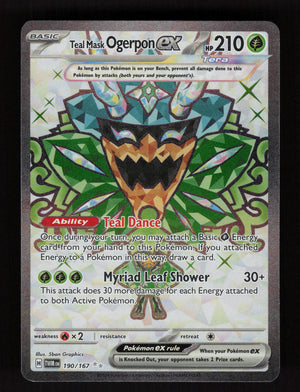Teal Mask Ogerpon ex 190/167 - Ultra Rare - Twilight Masquerade