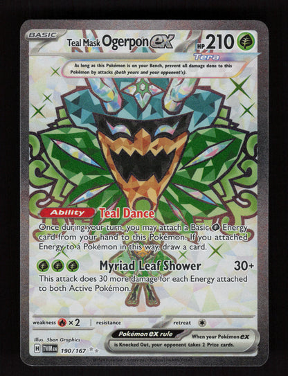 Teal Mask Ogerpon ex 190/167 - Ultra Rare - Twilight Masquerade